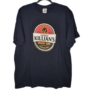 Vintage 90s George Killian's Irish Red Beer Graphic T-Shirt in Black Size XL